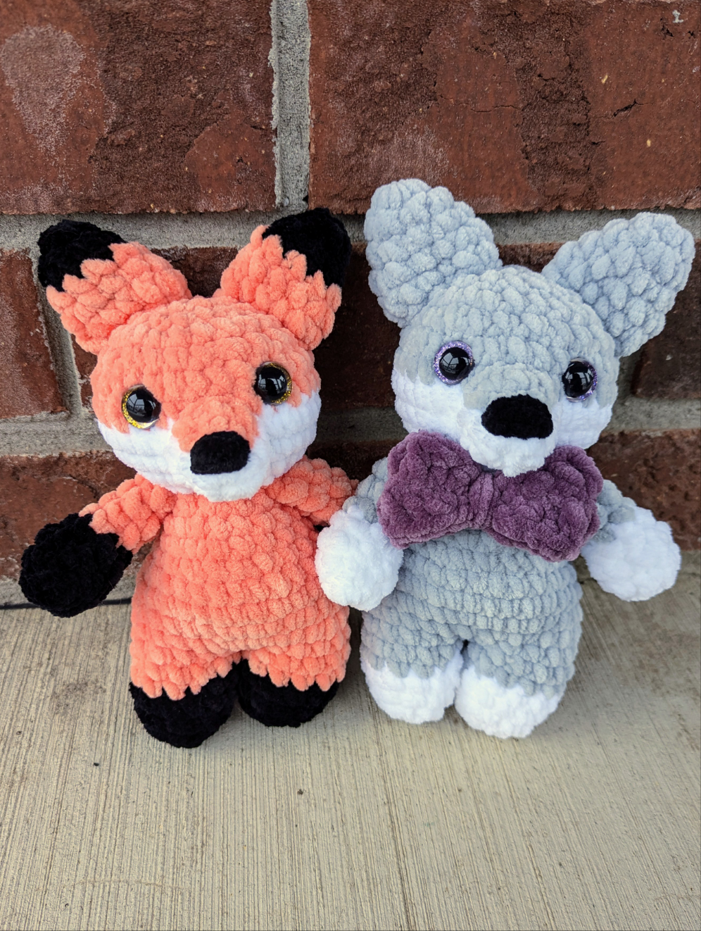 Frankie Fox and Winston Wolf Crochet Pattern PDF