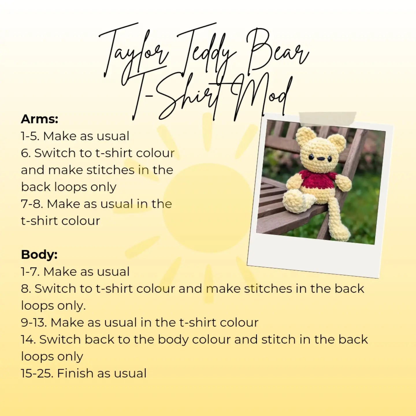 Taylor Teddy Bear Crochet Pattern