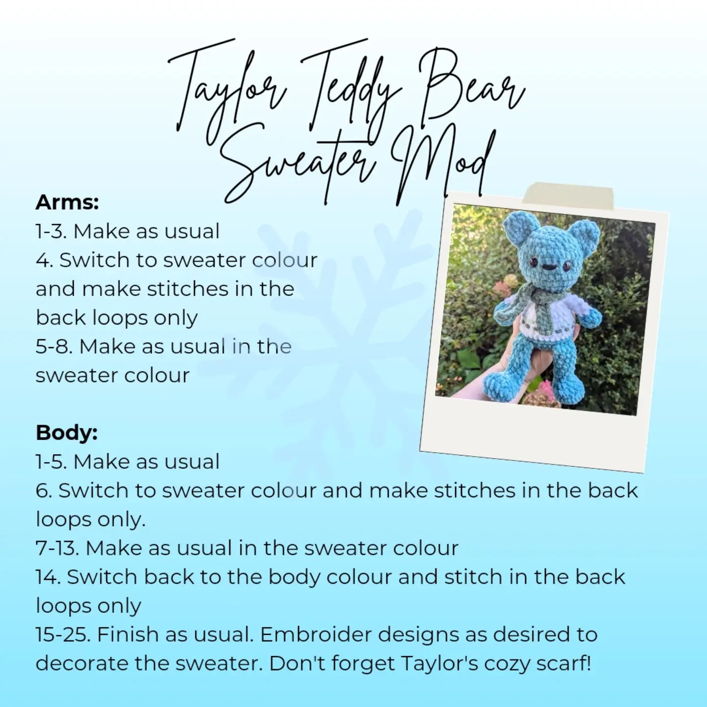 Taylor Teddy Bear Crochet Pattern
