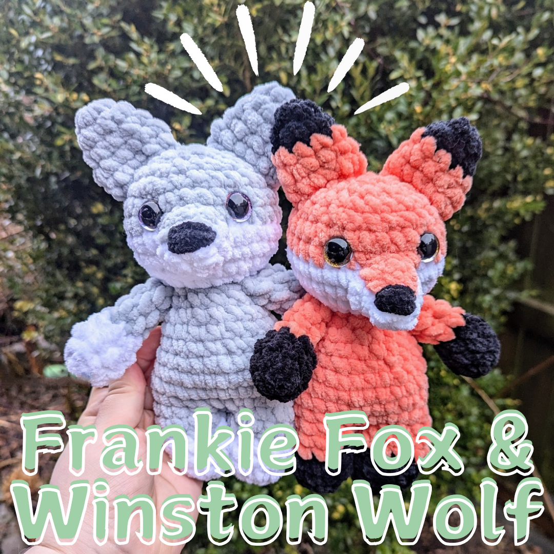 Frankie Fox and Winston Wolf Crochet Pattern PDF